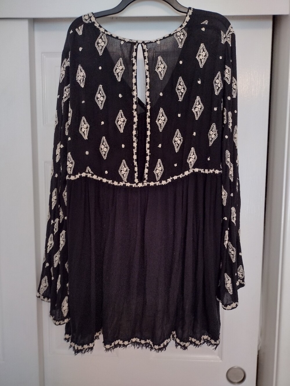Free People Diamond Embroidered Tunic Dress, L - Picture 9 of 13